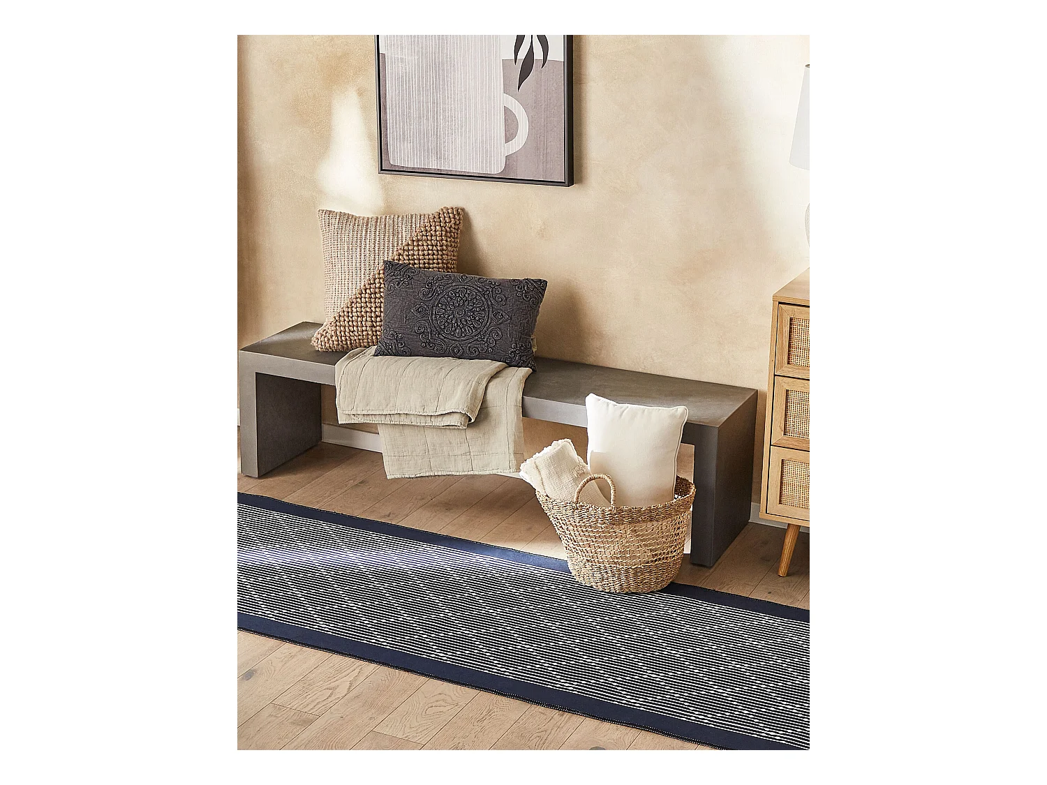 Dywan 80 x 240 cm granatowy CHARVAD