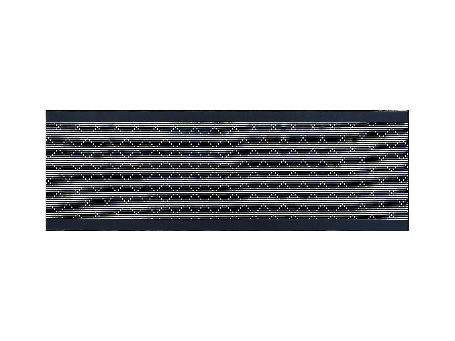 Teppich Läufer blau 80x240 cm mit geometrischem Muster modern Charvad