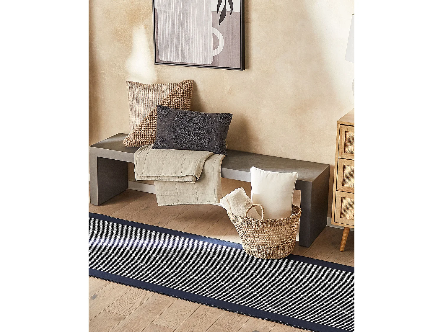 Tapis CHARVAD Bleu marine 80 x 240 cm