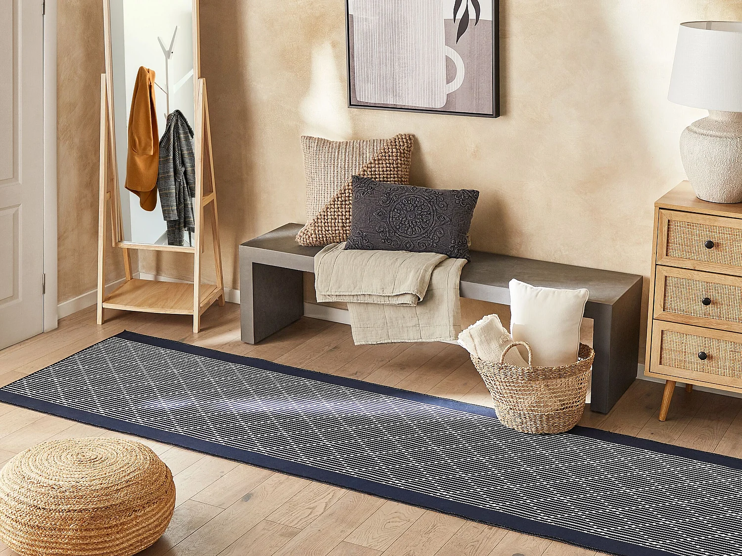 Tapis bleu marine 80 x 240 cm CHARVAD