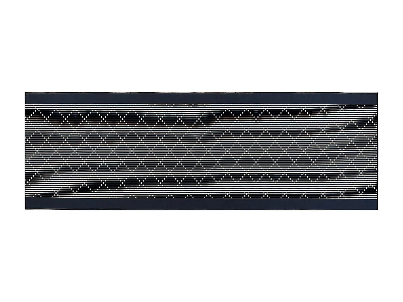 Teppich Läufer blau 80x240 cm mit geometrischem Muster modern Charvad