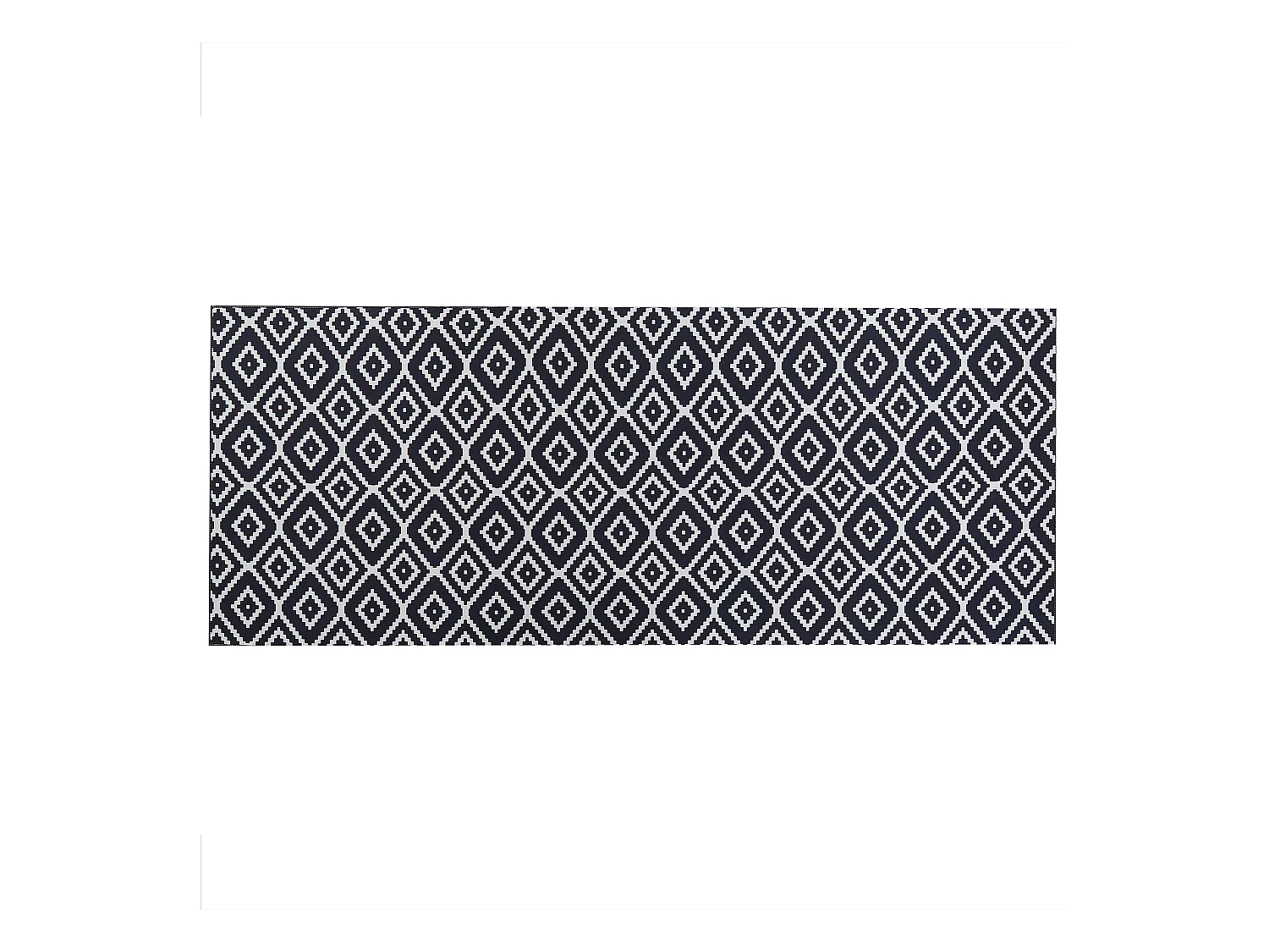 Tapis noir et blanc 80 x 200 cm KARUNGAL