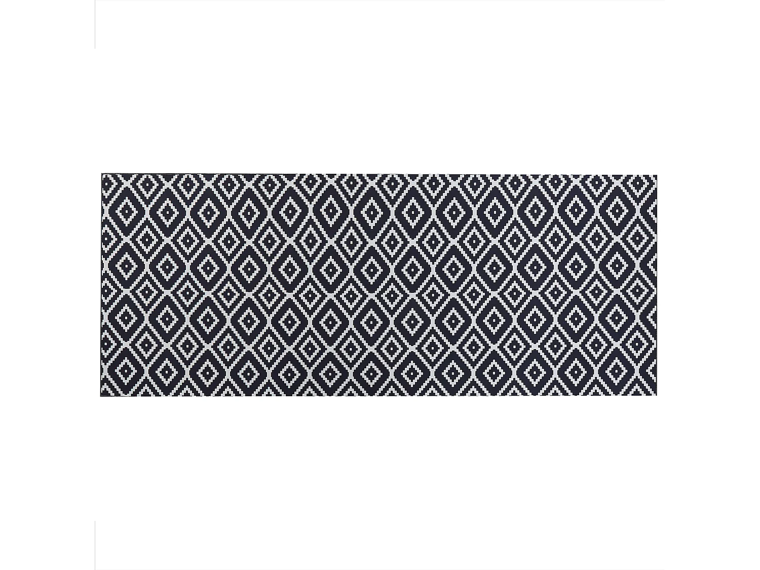 Tapis noir et blanc 80 x 200 cm KARUNGAL