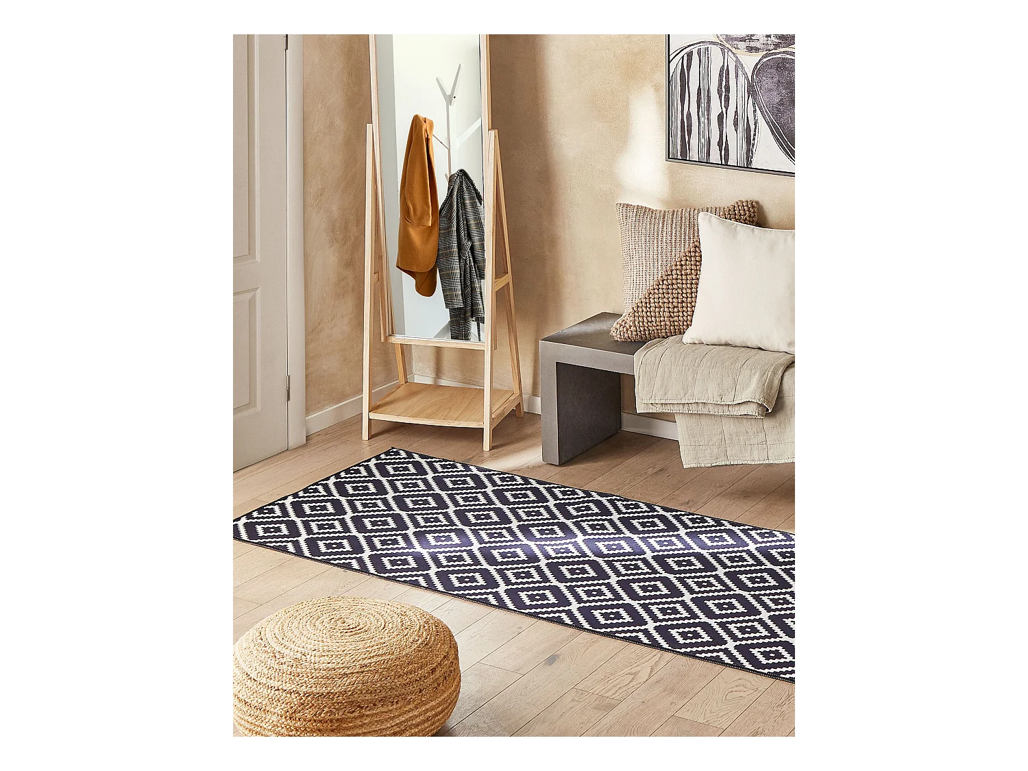 Tapis KARUNGAL Noir 80 x 240 cm