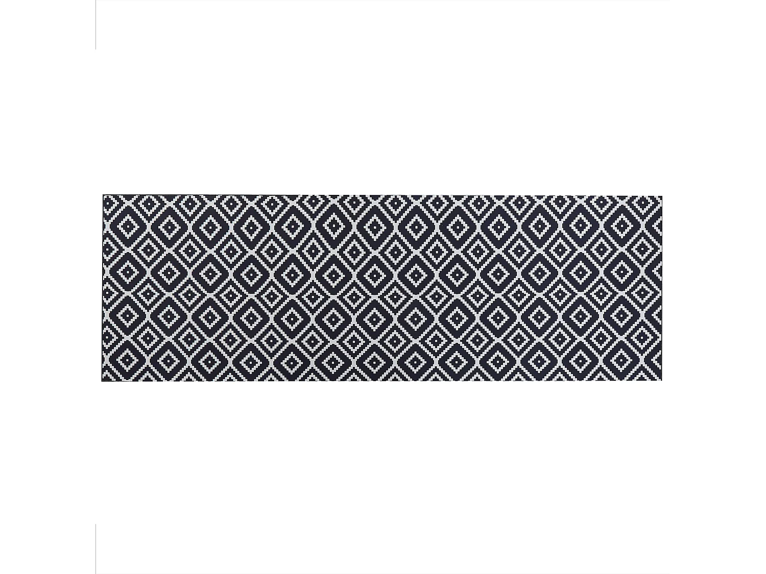 Tapis noir et blanc 80 x 240 cm KARUNGAL
