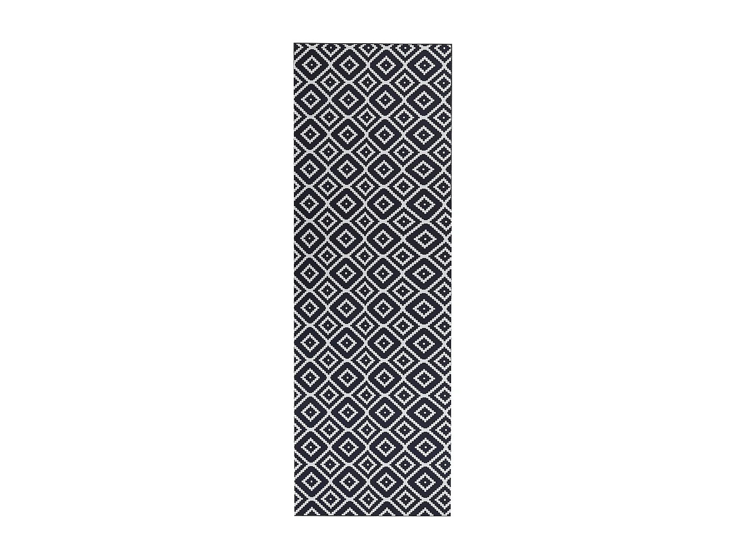 Tapis noir et blanc 80 x 240 cm KARUNGAL