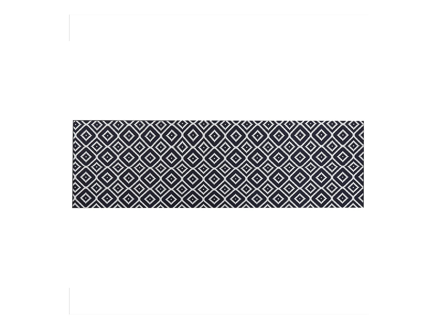Teppich Läufer schwarz / weiß geometrisches Muster rutschfest 60x200 cm Karungal