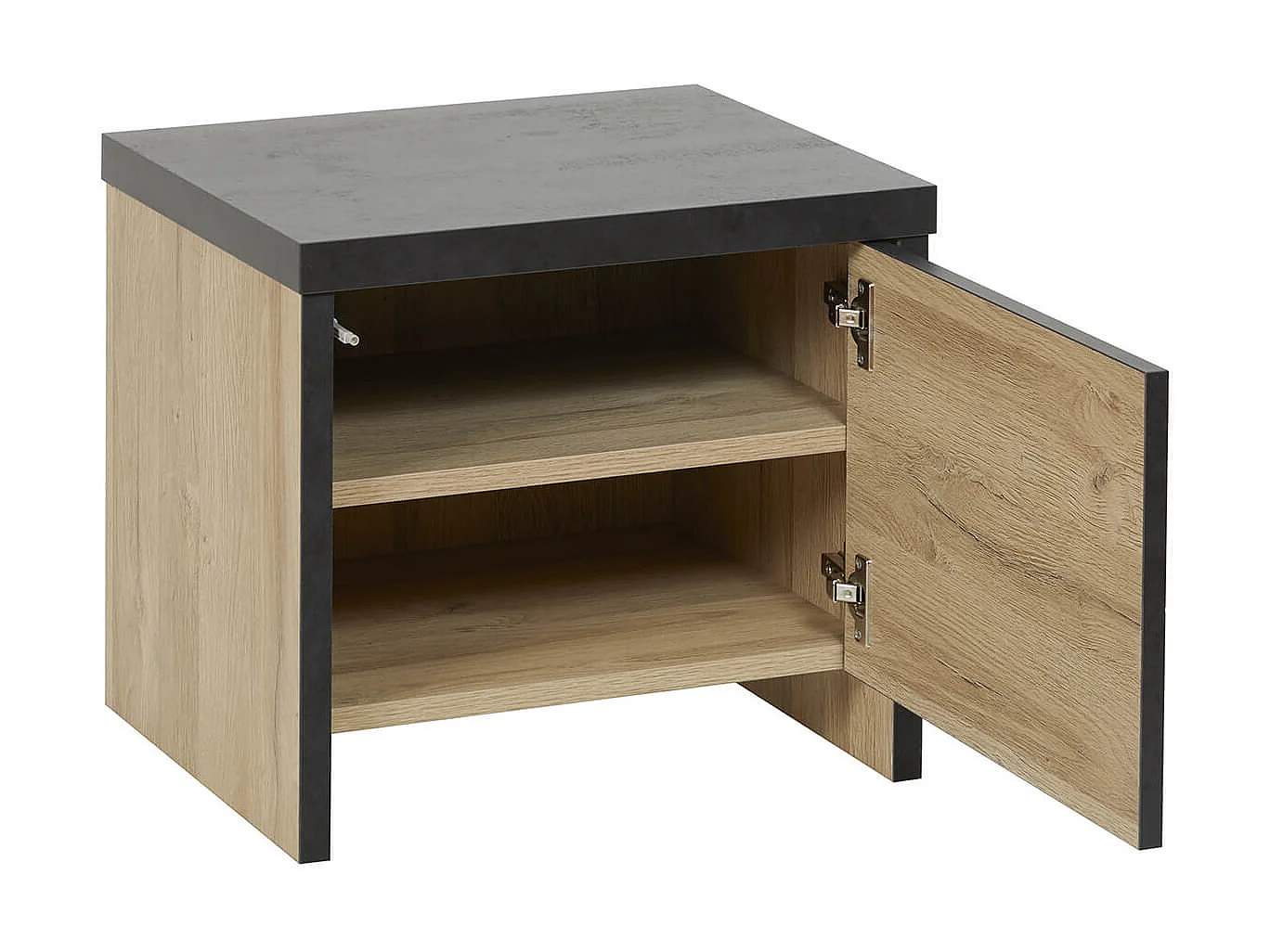 SIWA - Chambre 180x200cm + Tête de Lit avec Leds + Chevets + Commode