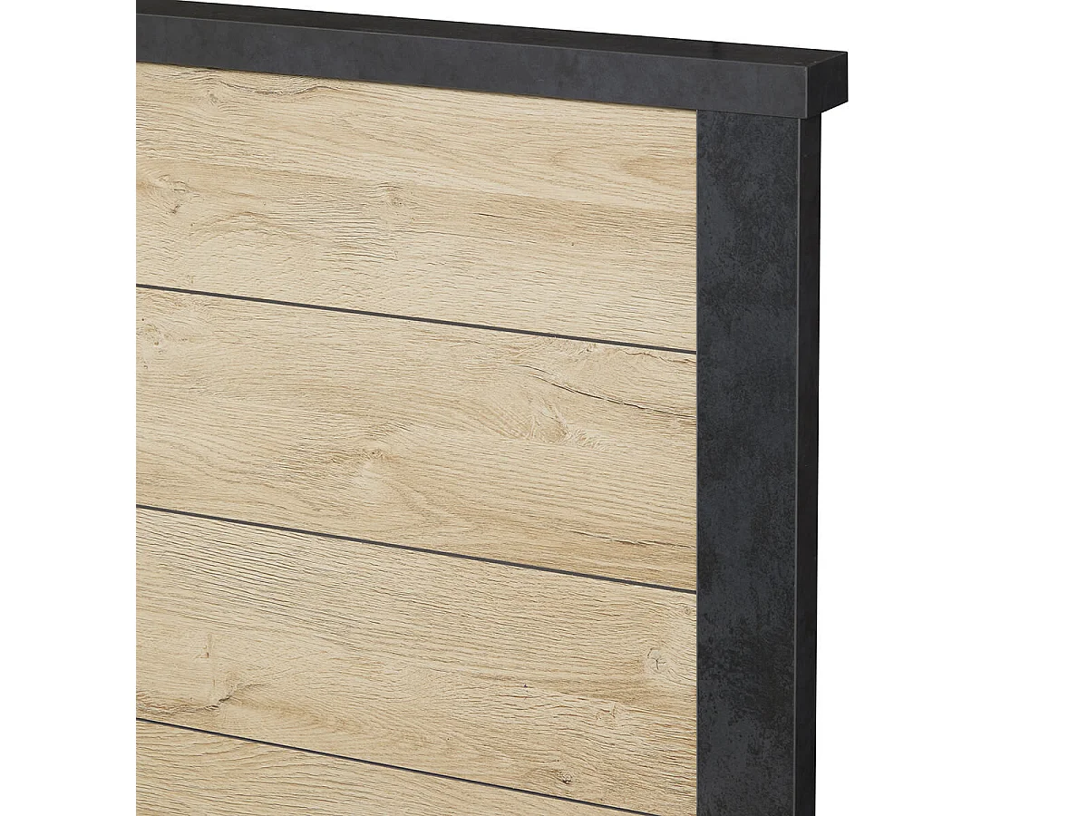 SIWA - Chambre 140x190cm + Tête de Lit avec Leds + Chevets