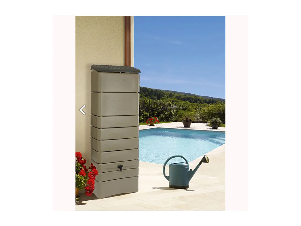 Recuperador de água de parede "Bekasi" - 300 L - Taupe