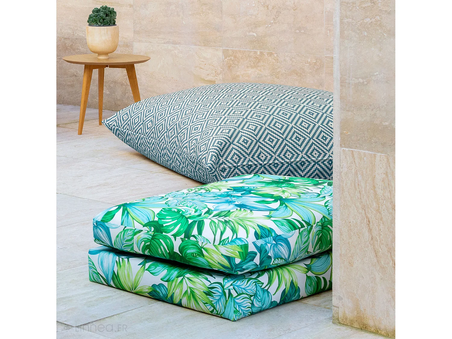 Housse de coussin 45x70 cm PANAMA Bleu Canard