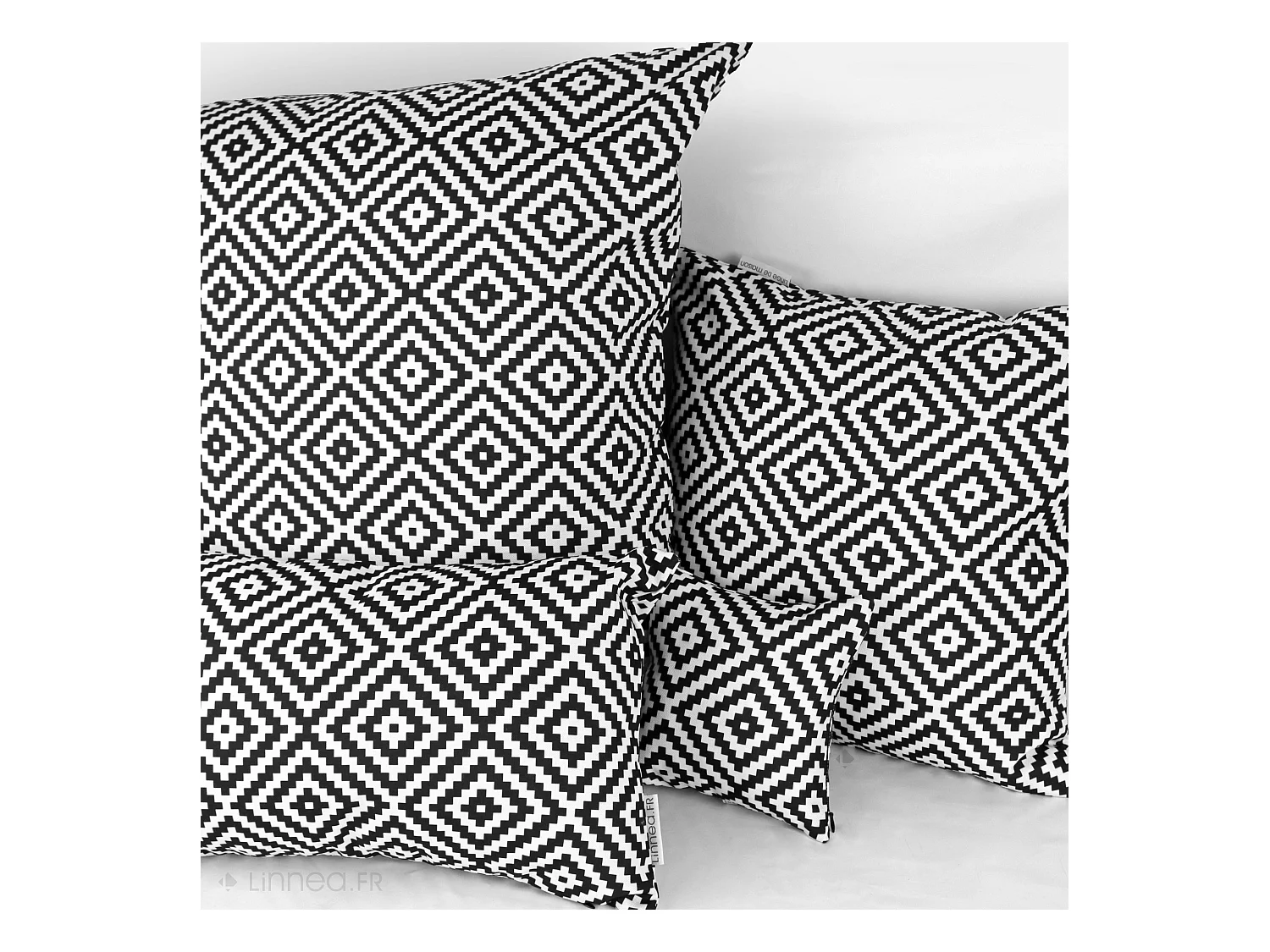 Housse de coussin 45x45 cm PANAMA Noir