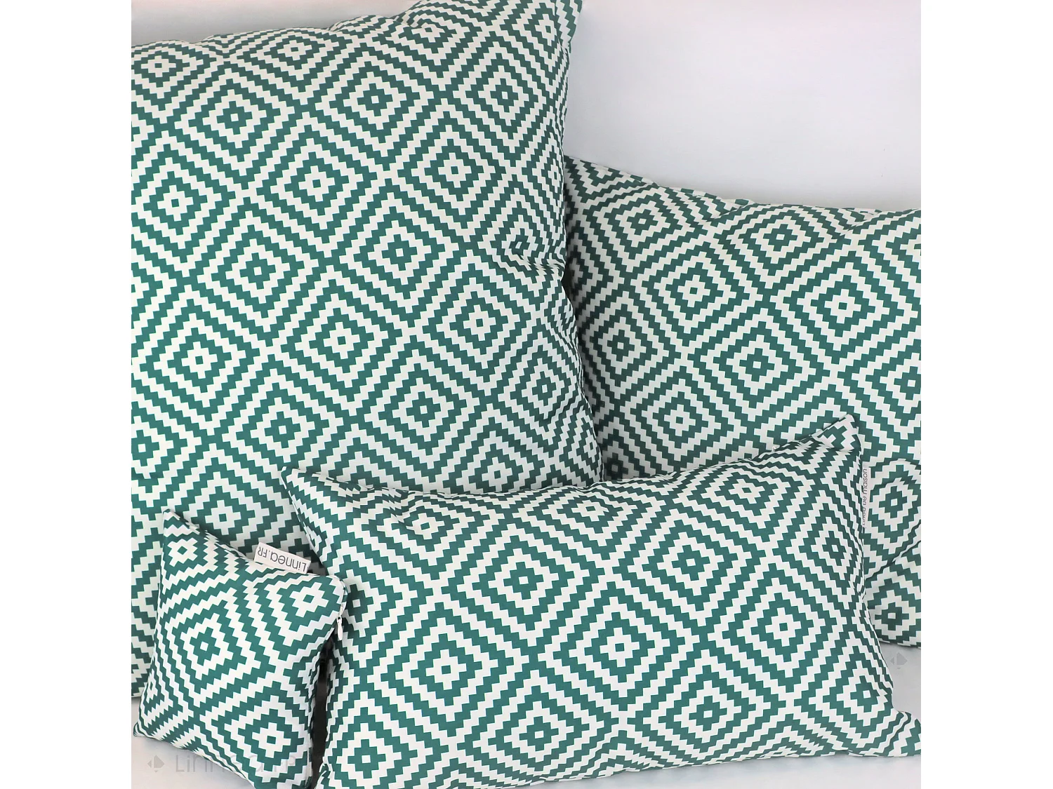 Housse de coussin 80x100 cm PANAMA Vert Emeraude