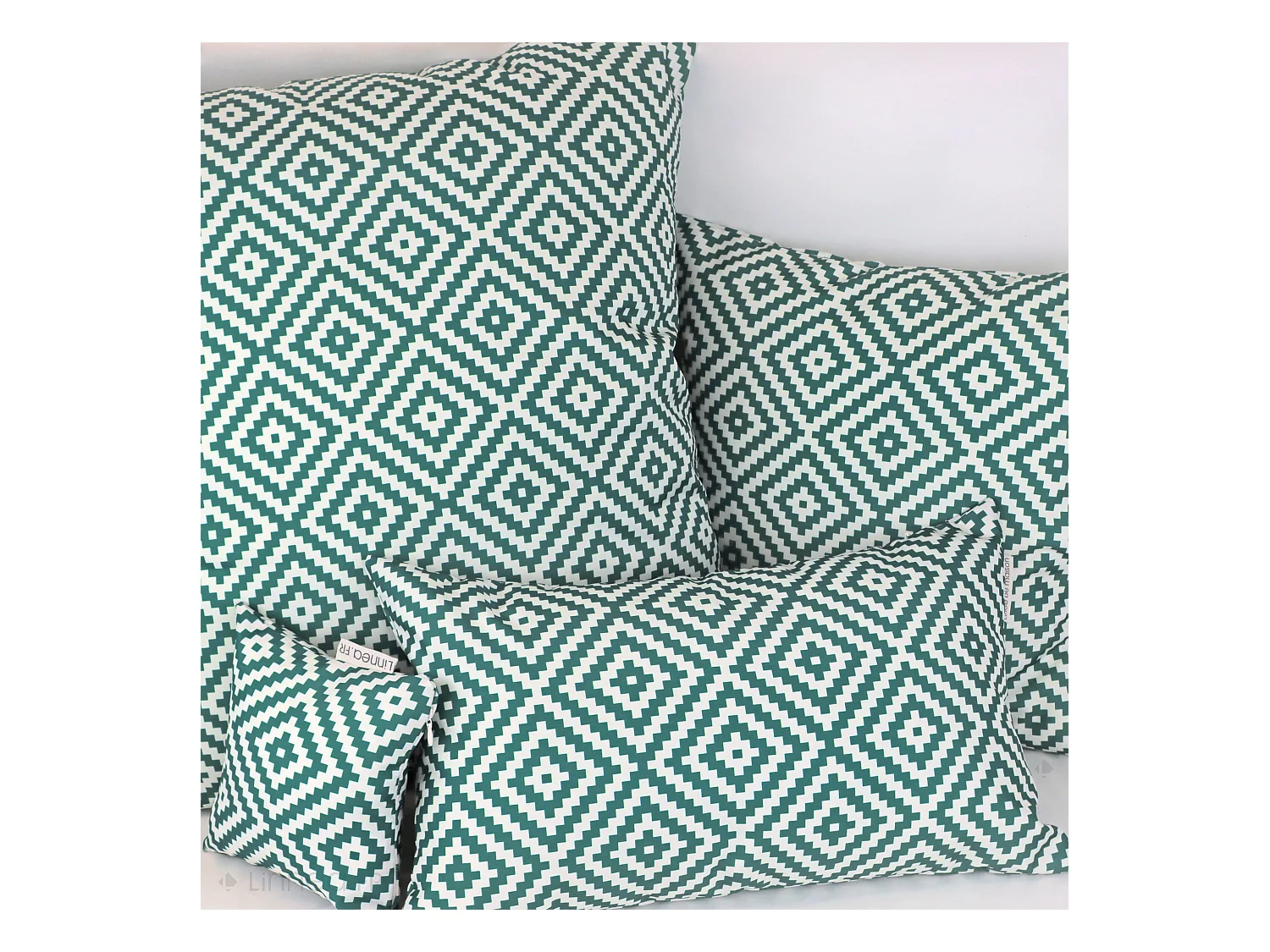 Housse de coussin 20x20 cm PANAMA Vert Emeraude
