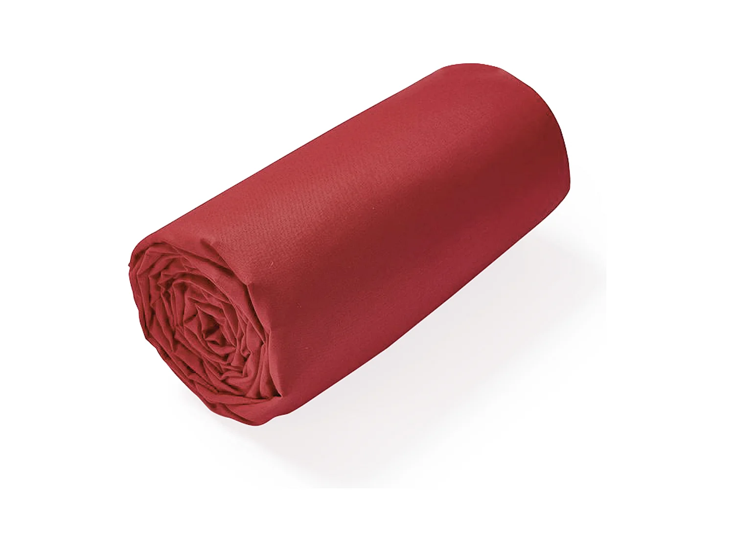 Drap housse uni 80x190 cm bonnet 40 cm coton ALTO rouge Garance
