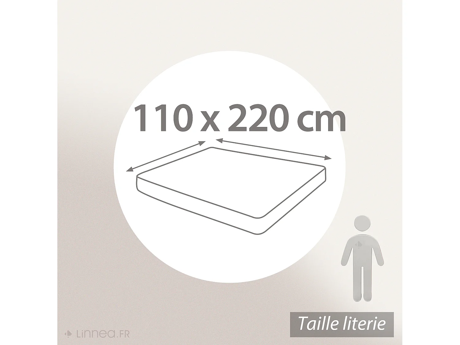 Drap housse uni 110x220 cm bonnet 40 cm coton ALTO marron Chamois
