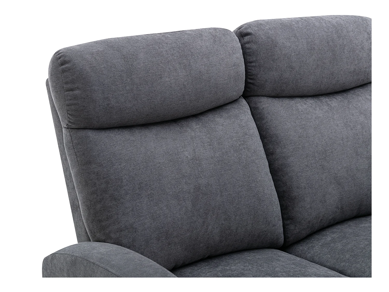 3-seters og 2-seters sofaer i grått stoff EVELYN