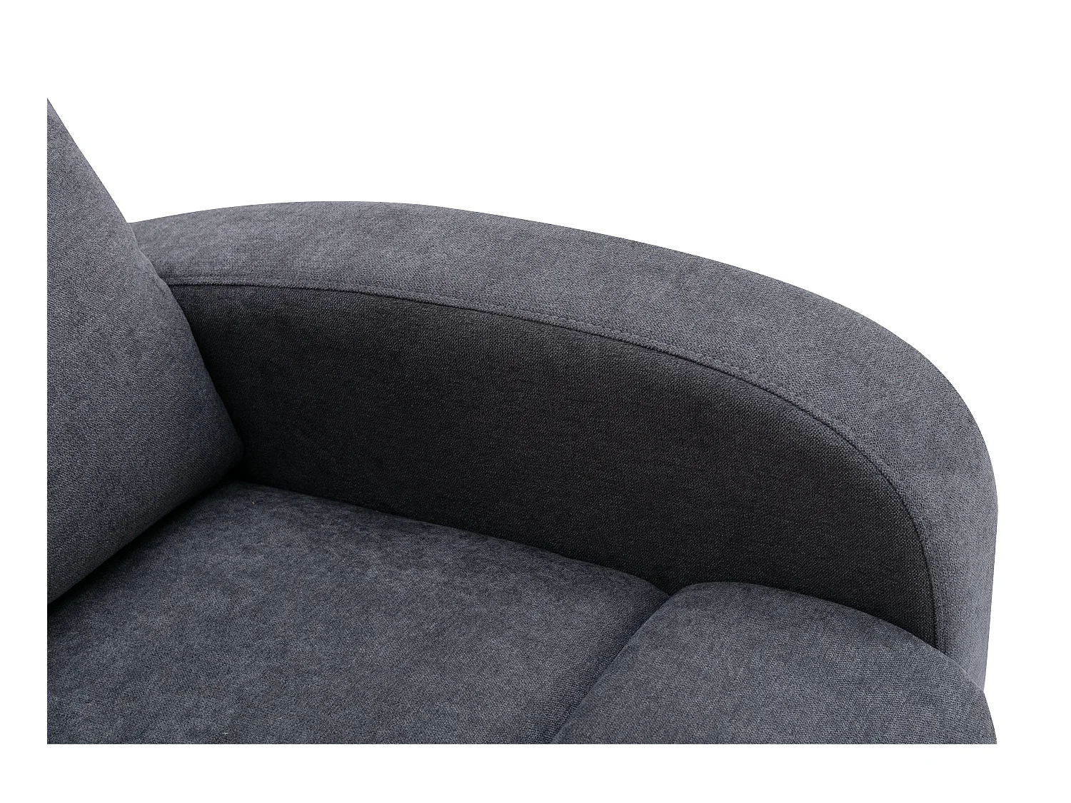 3-sits soffa och vilstol i grått tyg EVELYN