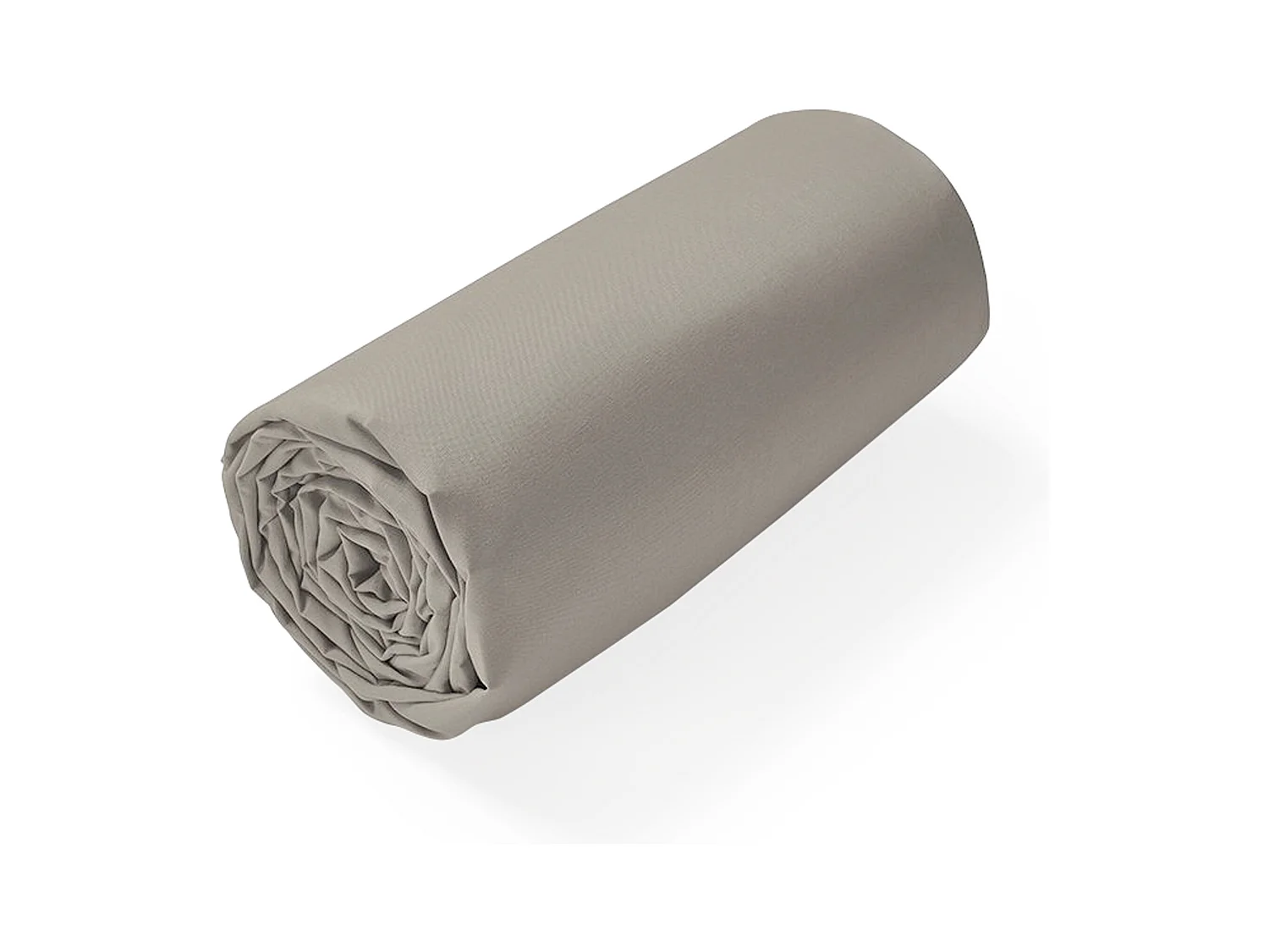 Drap housse uni 80x190 cm bonnet 40 cm coton ALTO marron Chamois