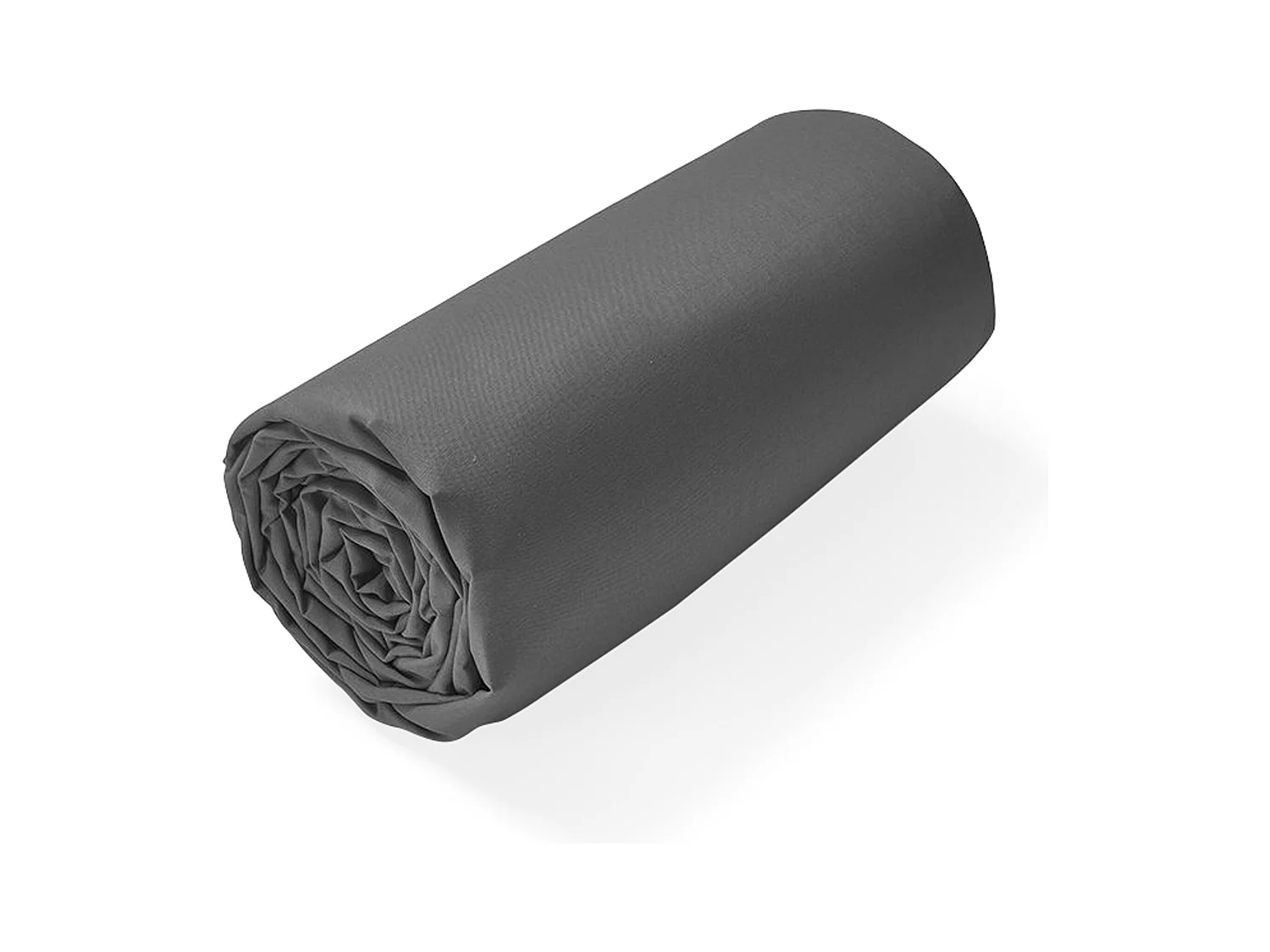 Drap housse uni 160x200 cm bonnet 40 cm coton ALTO gris Manhattan