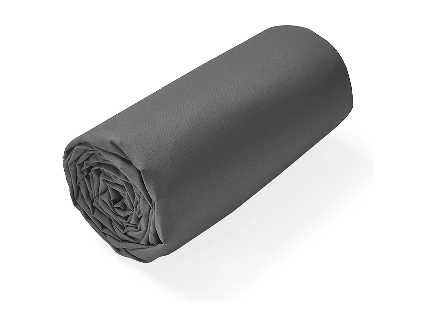 Drap housse uni 100x200 cm bonnet 40 cm coton ALTO gris Manhattan