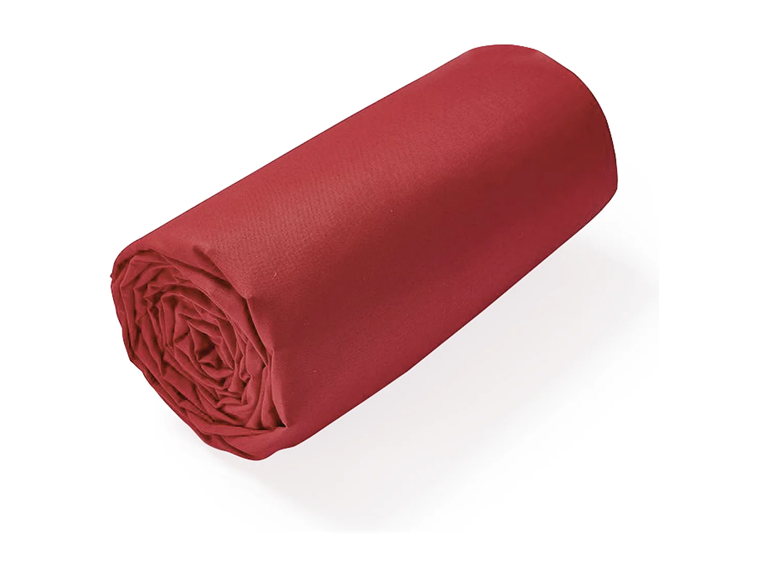 Drap housse uni 200x200 cm bonnet 40 cm coton ALTO rouge Garance