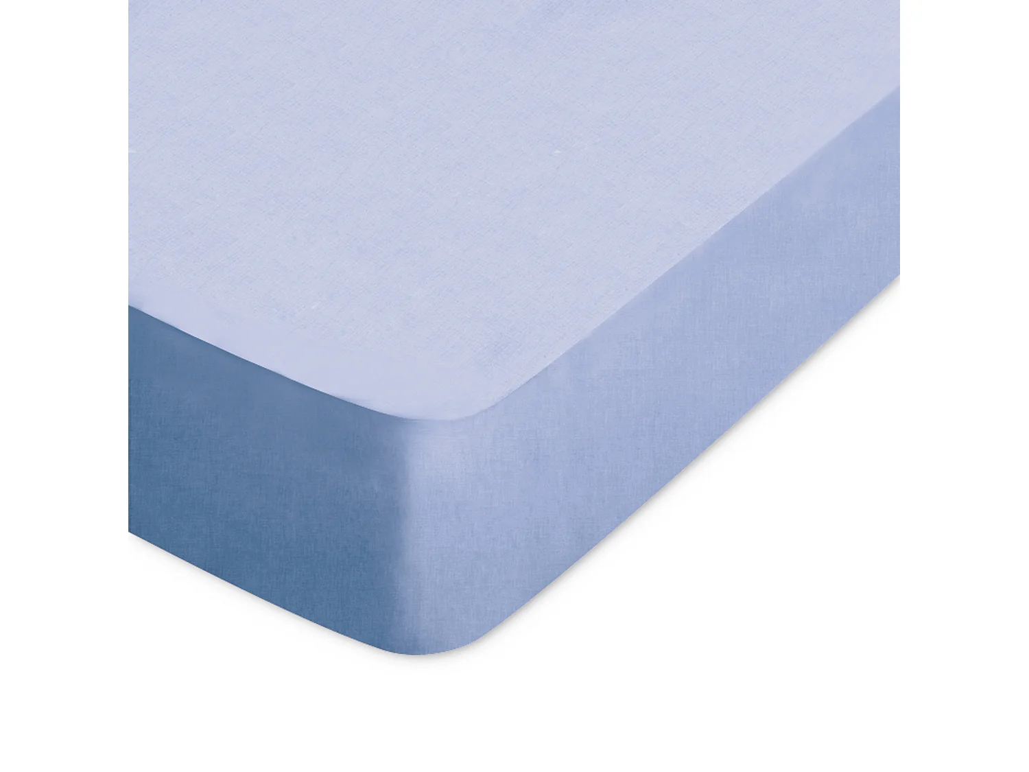 Drap housse uni 140x220 cm bonnet 40 cm coton ALTO bleu Belle ile