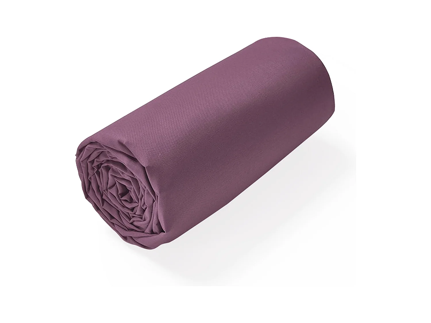 Drap housse uni 120x190 cm bonnet 40 cm coton ALTO violet Raisin
