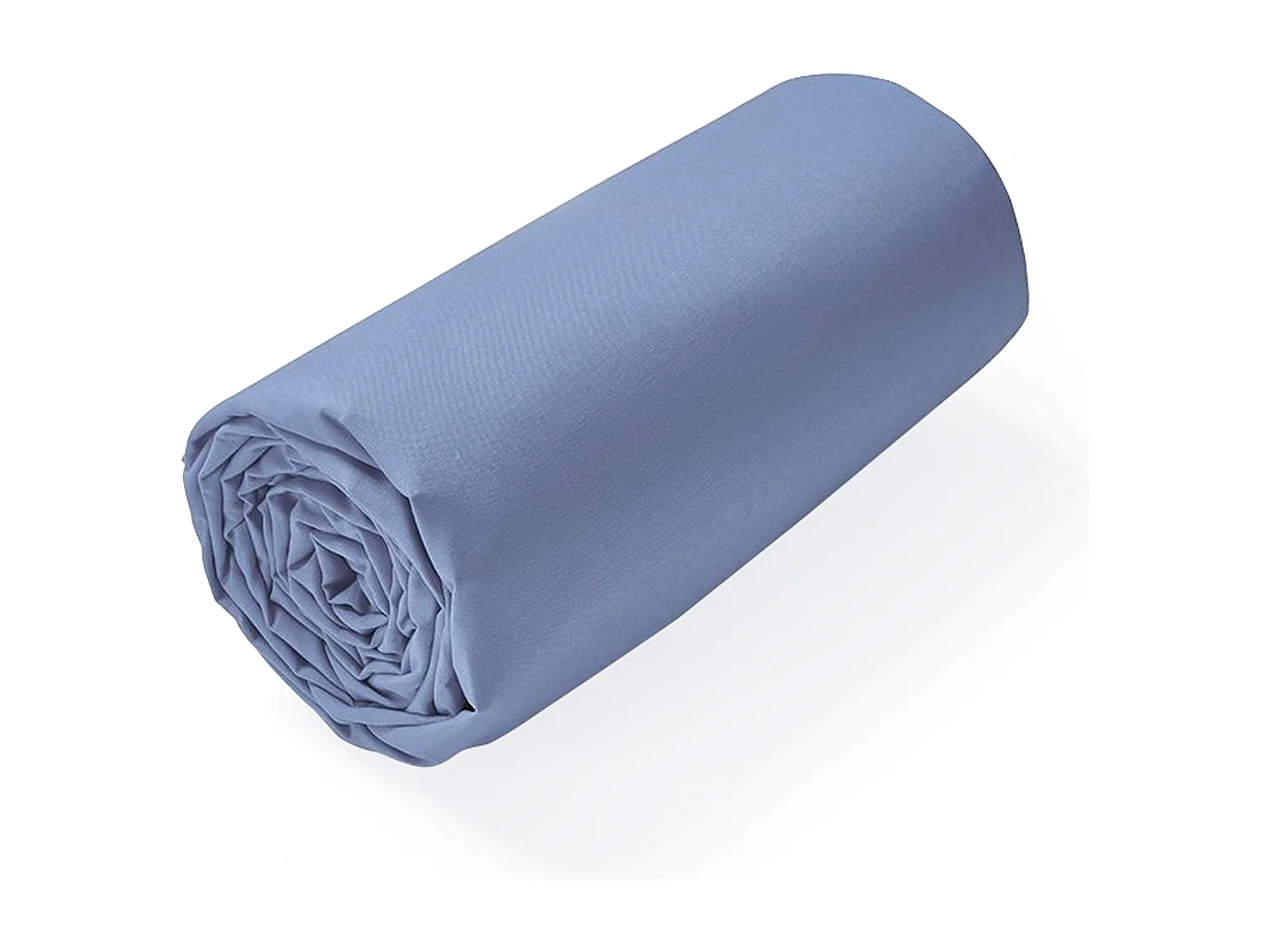 Drap housse uni 120x200 cm bonnet 40 cm coton ALTO bleu Belle ile