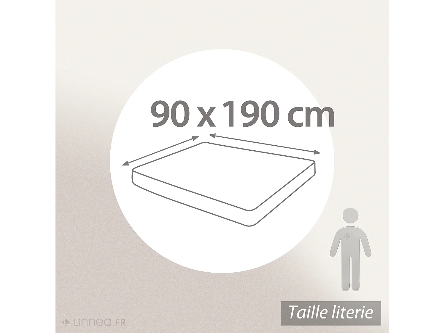 Drap housse uni 90x190 cm bonnet 40 cm coton ALTO blanc