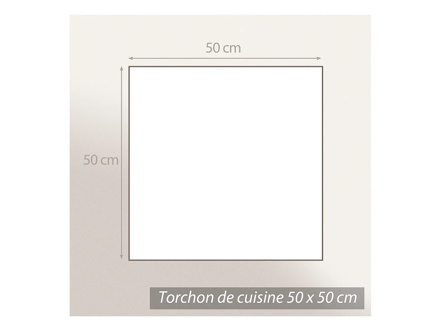 Lot de 2 torchons de cuisine éponge 50x50 cm coton ORGANIC marron