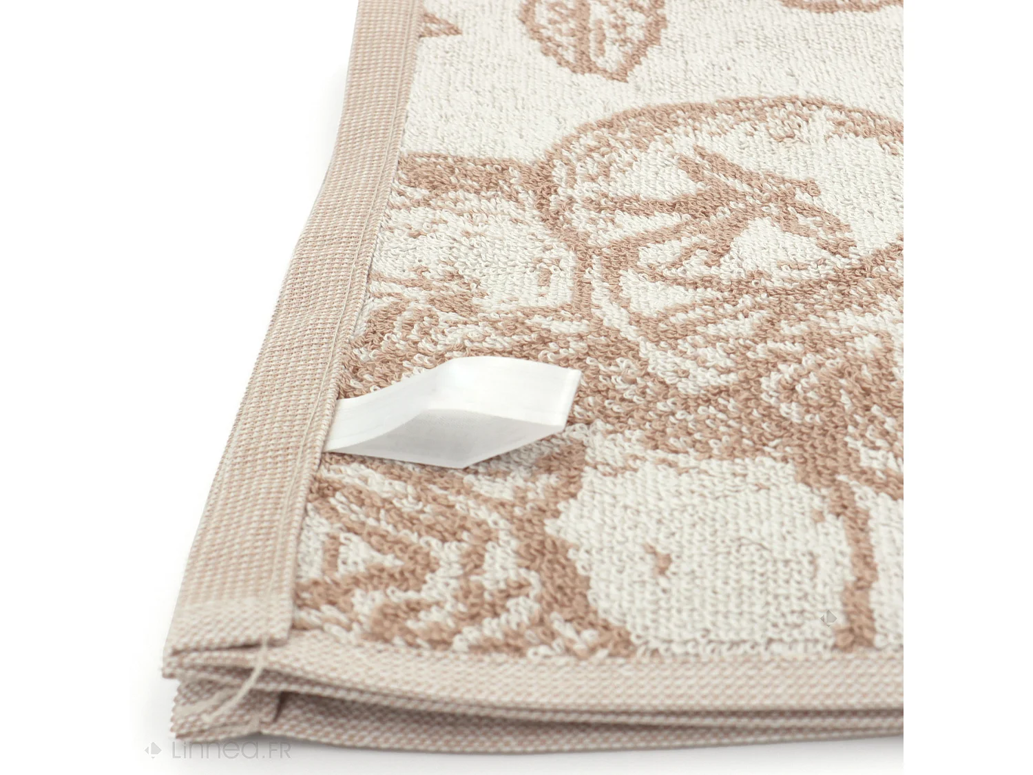 Lot de 2 torchons de cuisine éponge 50x50 cm coton ORGANIC marron