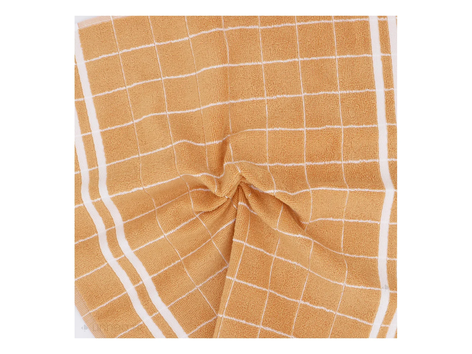 Lot de 2 torchons de cuisine éponge 50x50 cm coton NEW SQUARES jaune