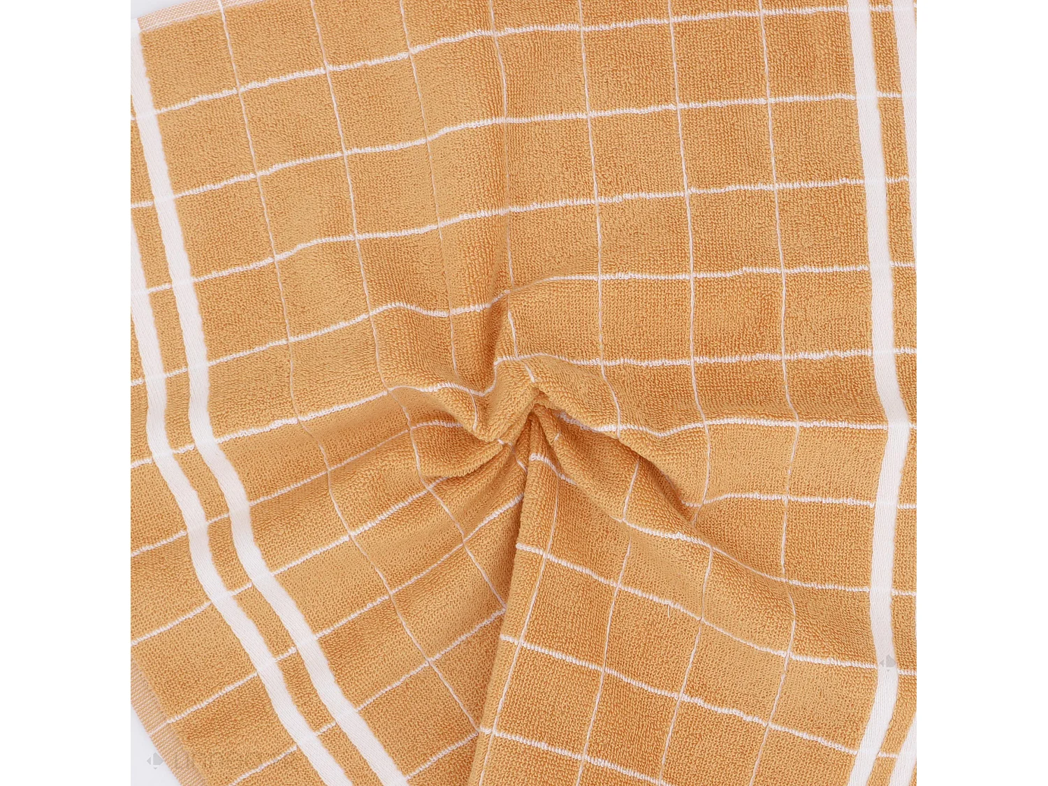 Lot de 2 torchons de cuisine éponge 50x50 cm coton NEW SQUARES jaune