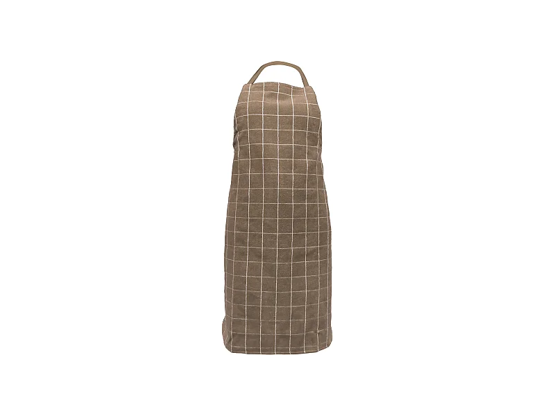 Tablier de cuisine 60x90 cm coton NEW SQUARES marron