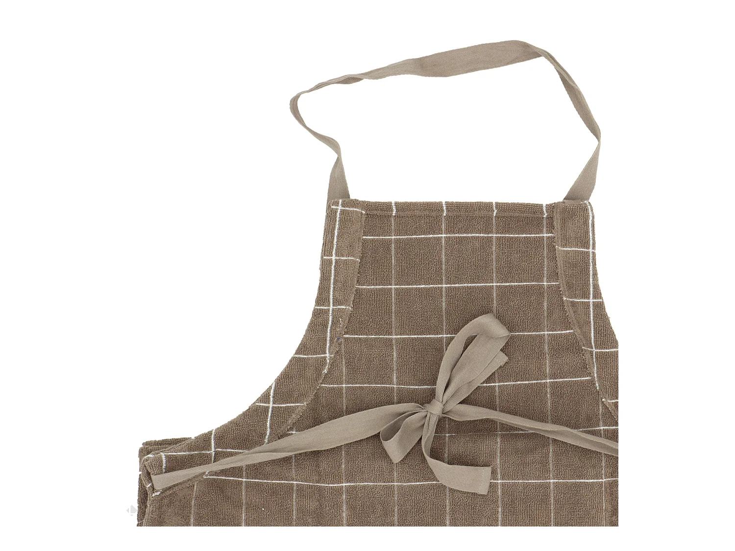 Tablier de cuisine 60x90 cm coton NEW SQUARES marron