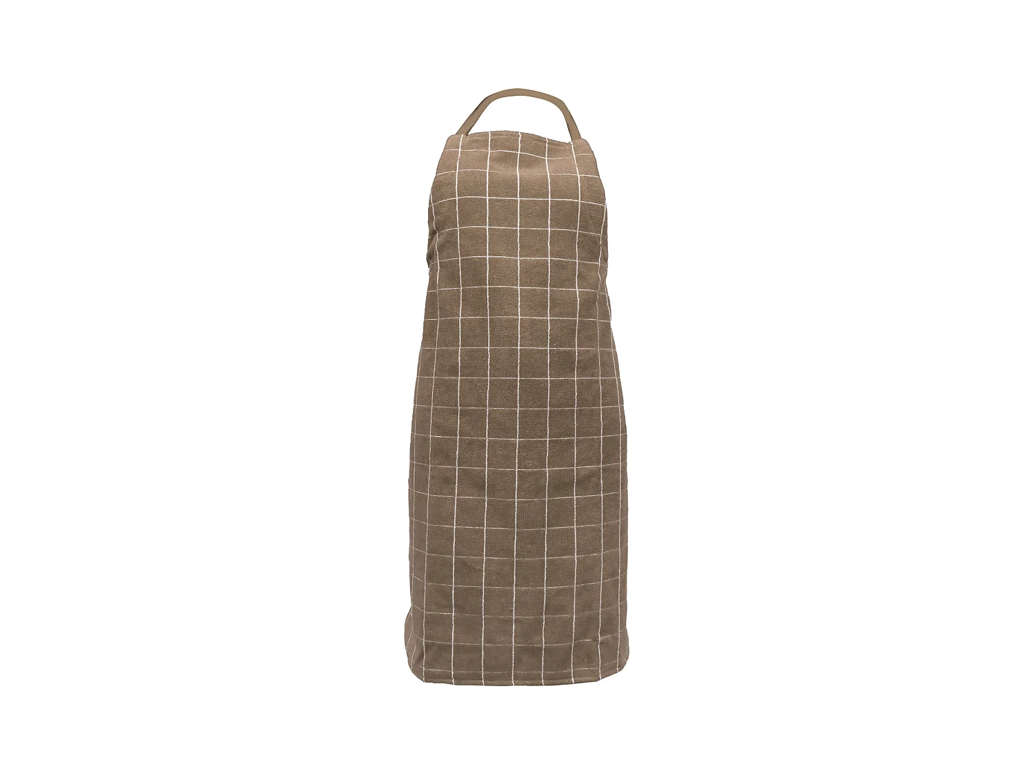 Tablier de cuisine 60x90 cm coton NEW SQUARES marron