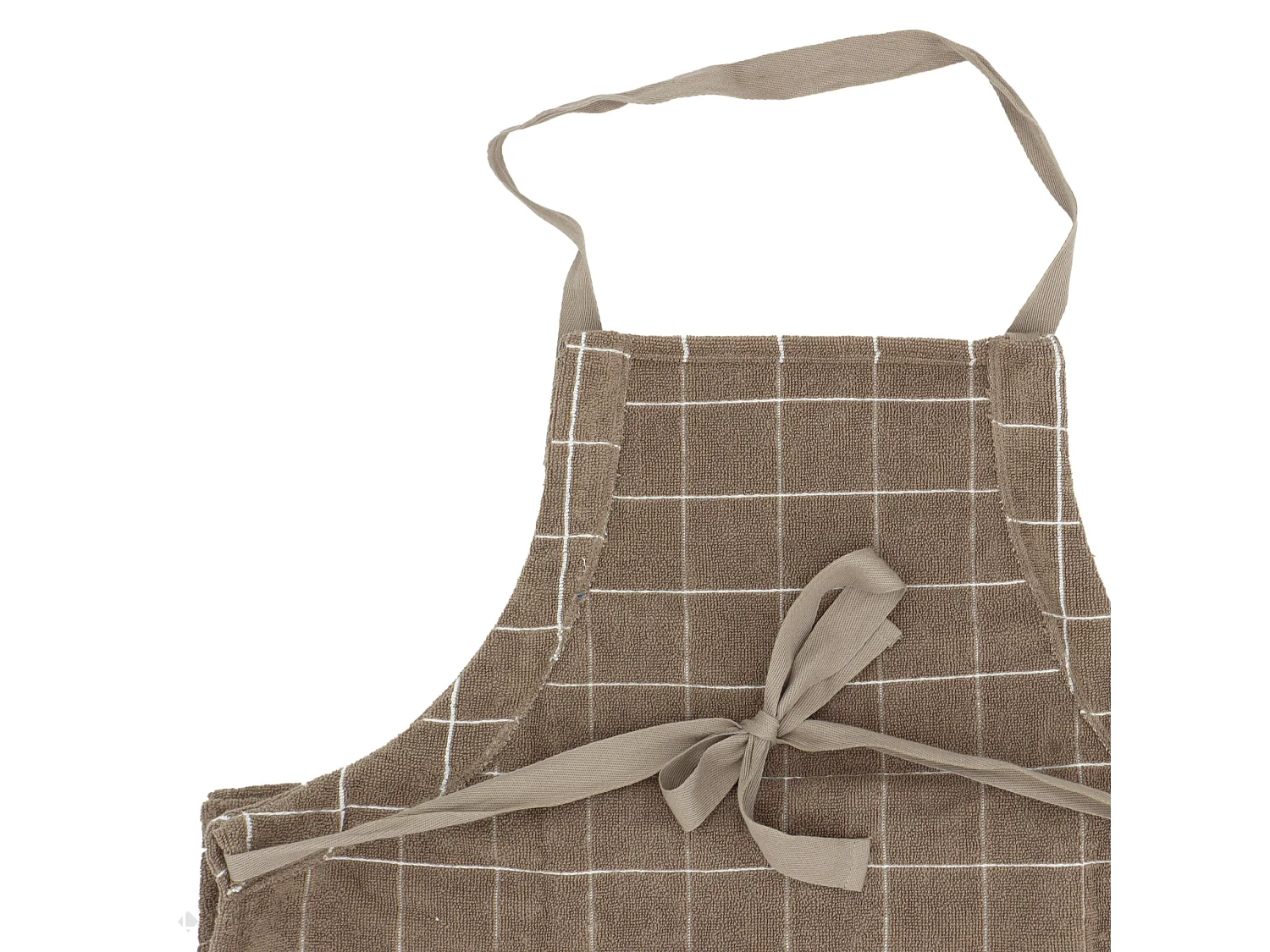 Tablier de cuisine 60x90 cm coton NEW SQUARES marron