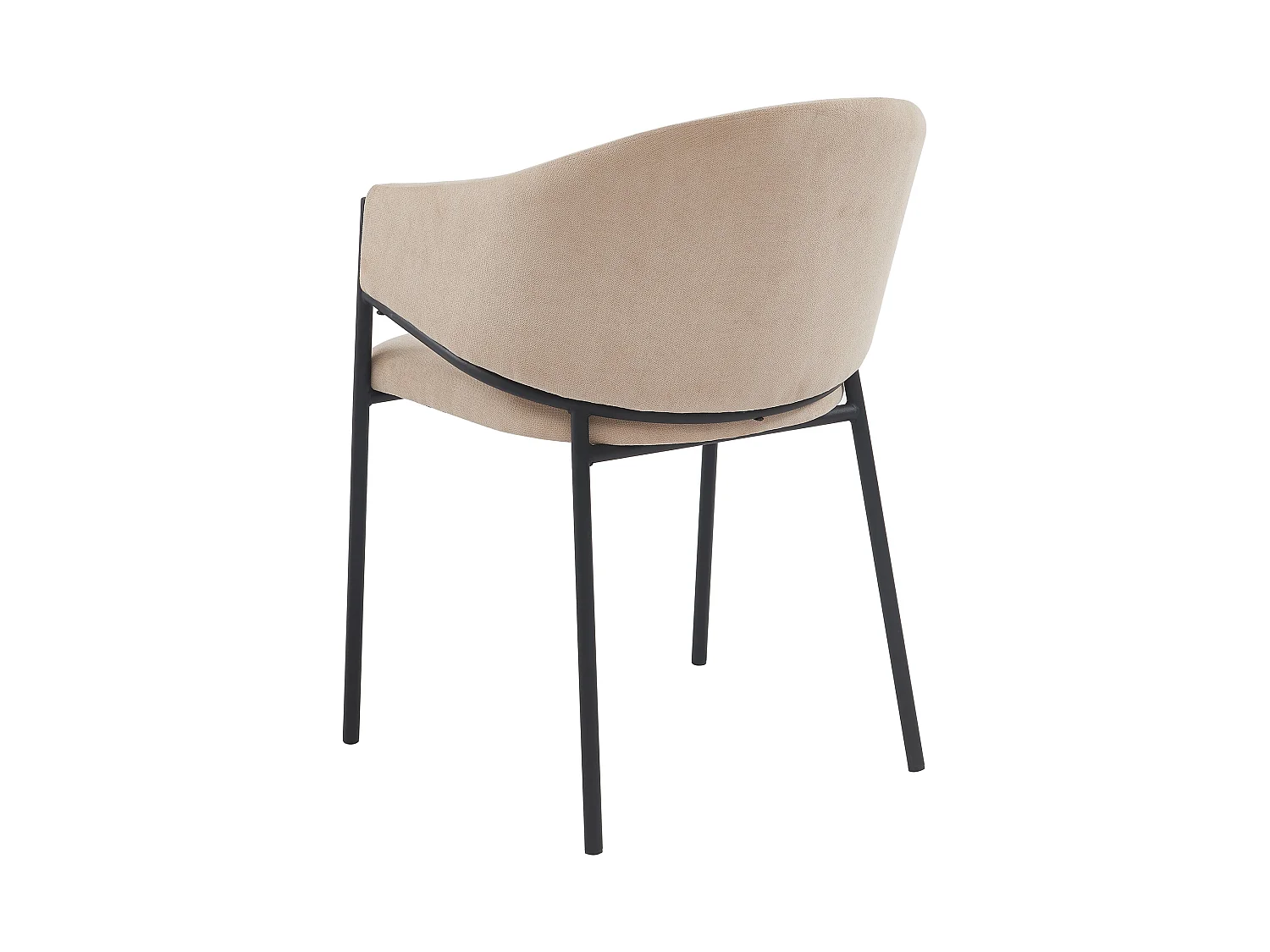 Lot de 6 chaises avec accoudoirs en tissu et métal - Beige - ORDIDA de Pascal MORABITO