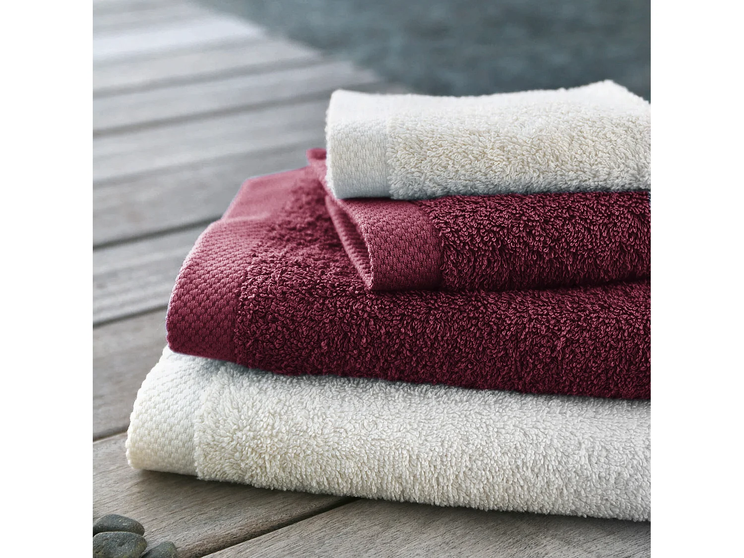 Tapis de bain 50x70 cm PURE Bordeaux 700 g/m2