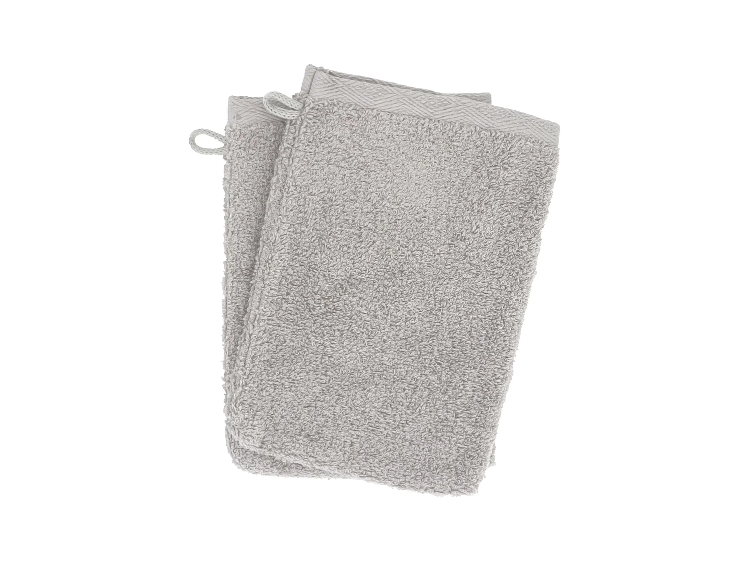 Lot de 2 gants de toilette 16x21 cm SOFTY argent