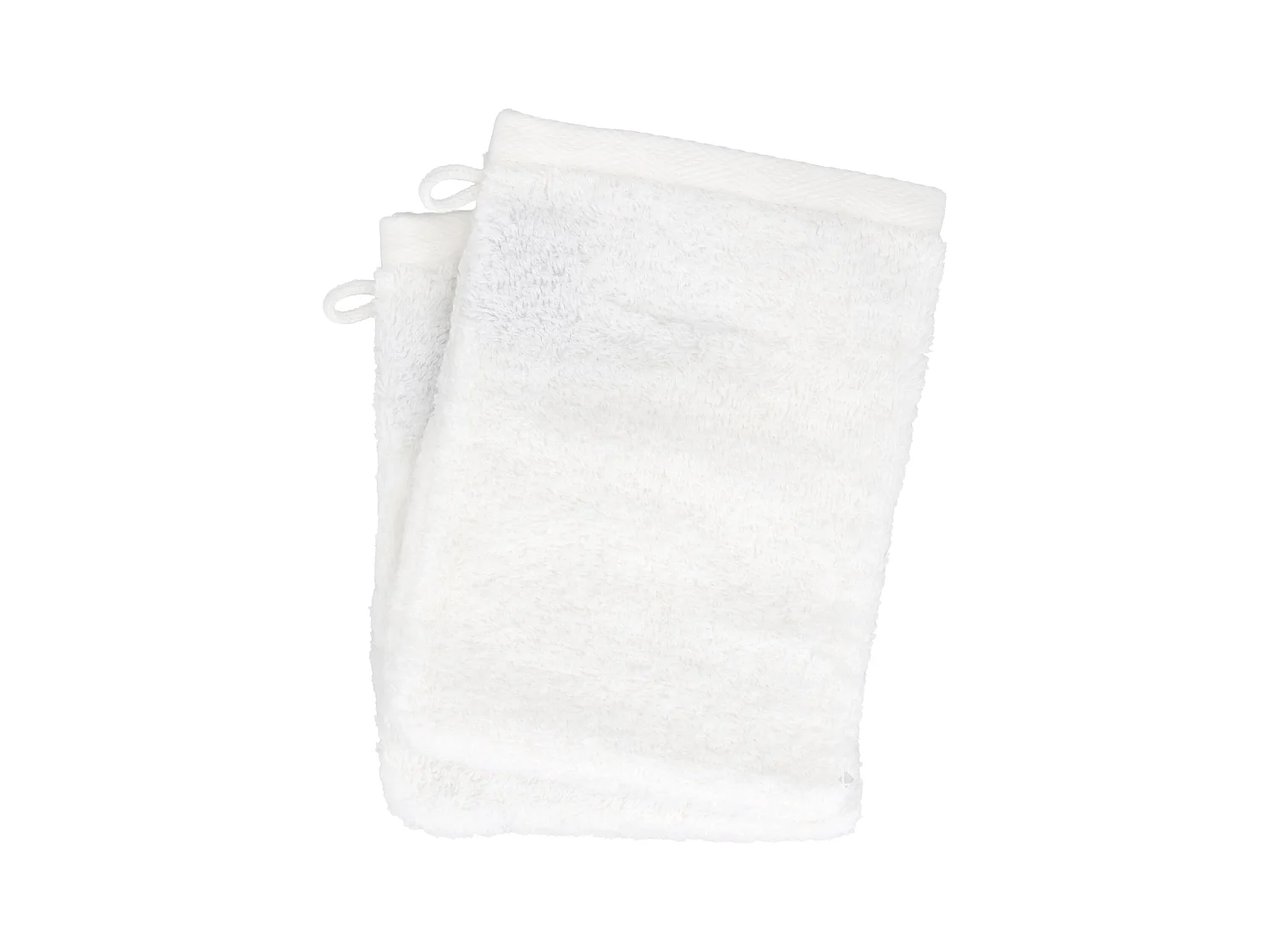 Lot de 2 gants de toilette 16x21 cm SOFTY blanc