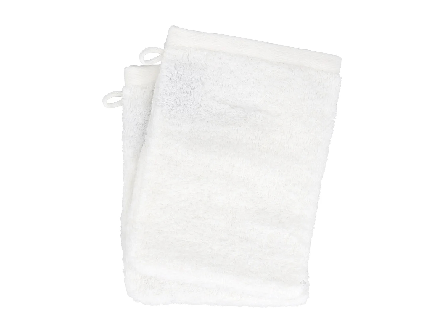 Lot de 2 gants de toilette 16x21 cm SOFTY blanc