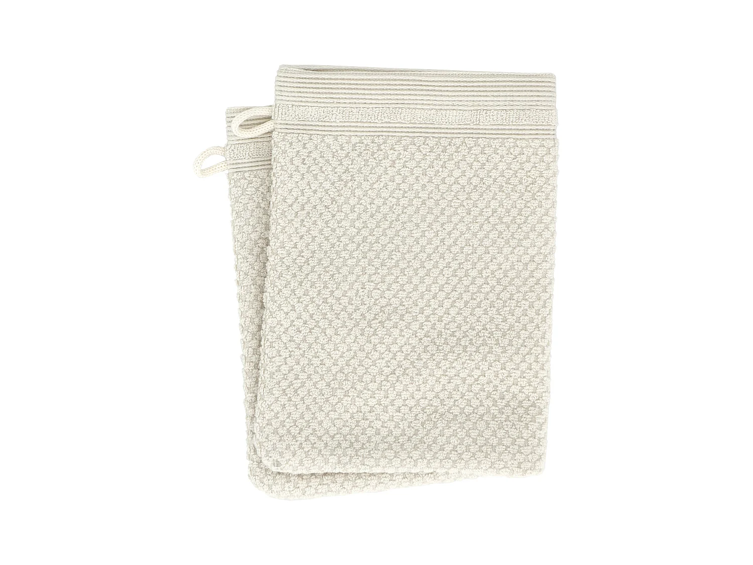 Lot de 2 gants de toilette 16x21 cm DUNE beige