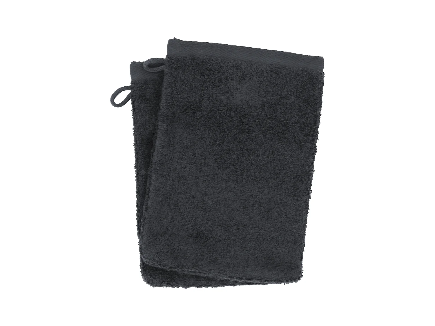 Lot de 2 gants de toilette 16x21 cm SOFTY anthracite