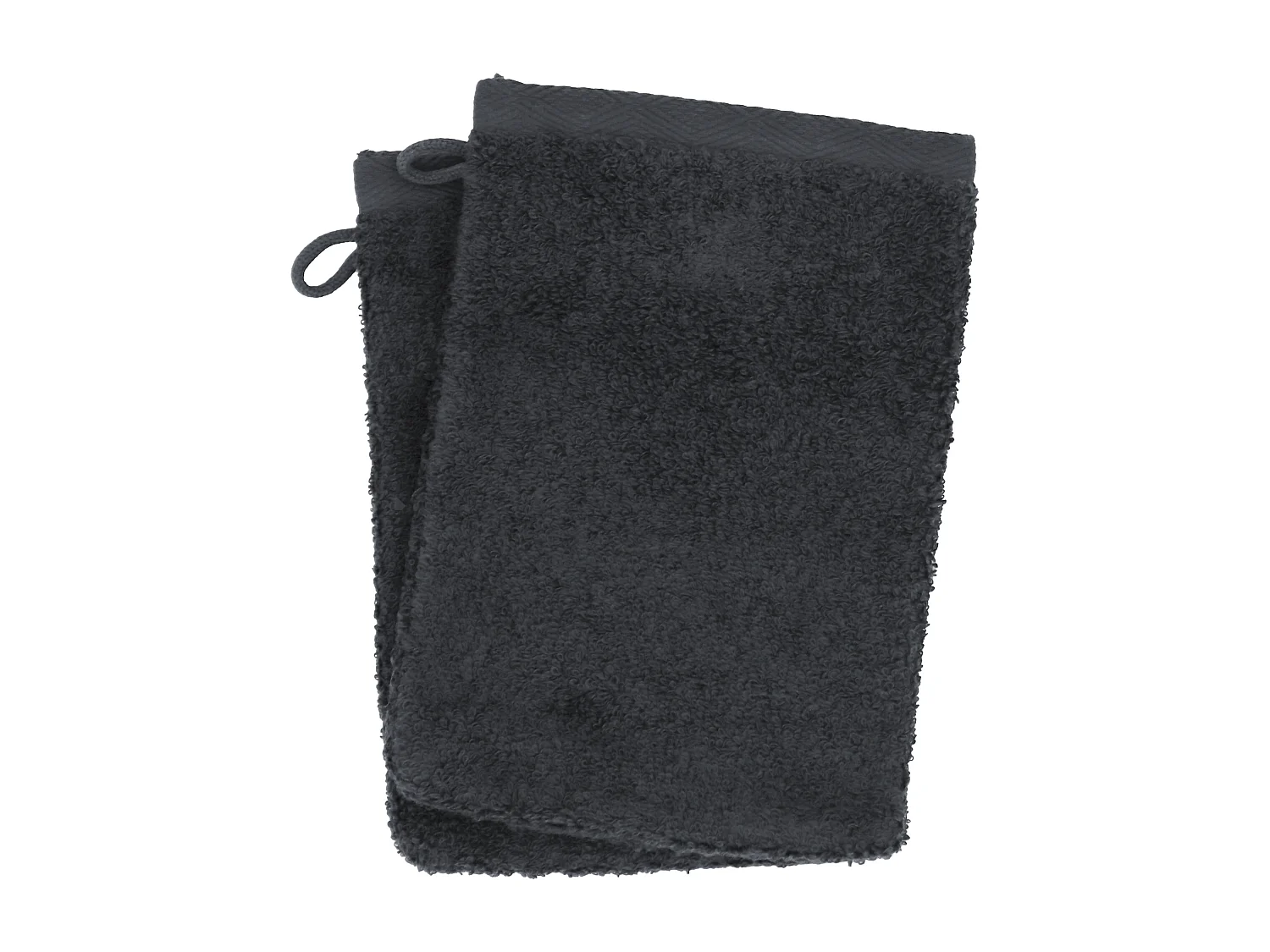 Lot de 2 gants de toilette 16x21 cm SOFTY anthracite