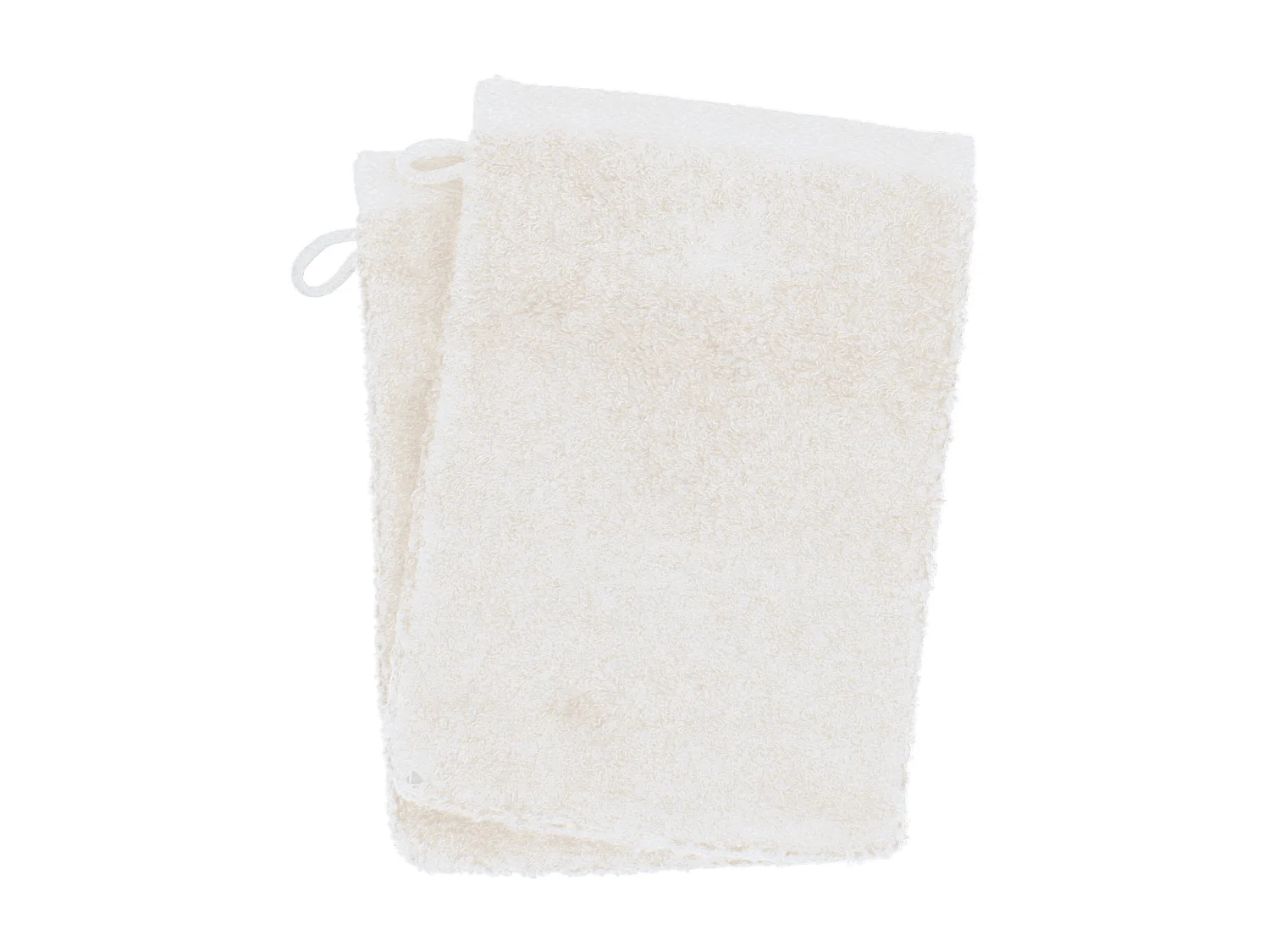Lot de 2 gants de toilette 16x21 cm SOFTY ivoire