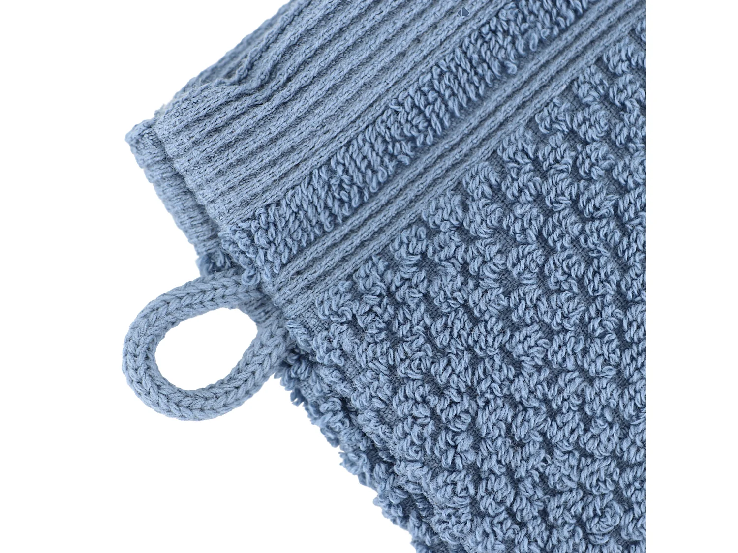 Lot de 2 gants de toilette 16x21 cm DUNE bleu mer