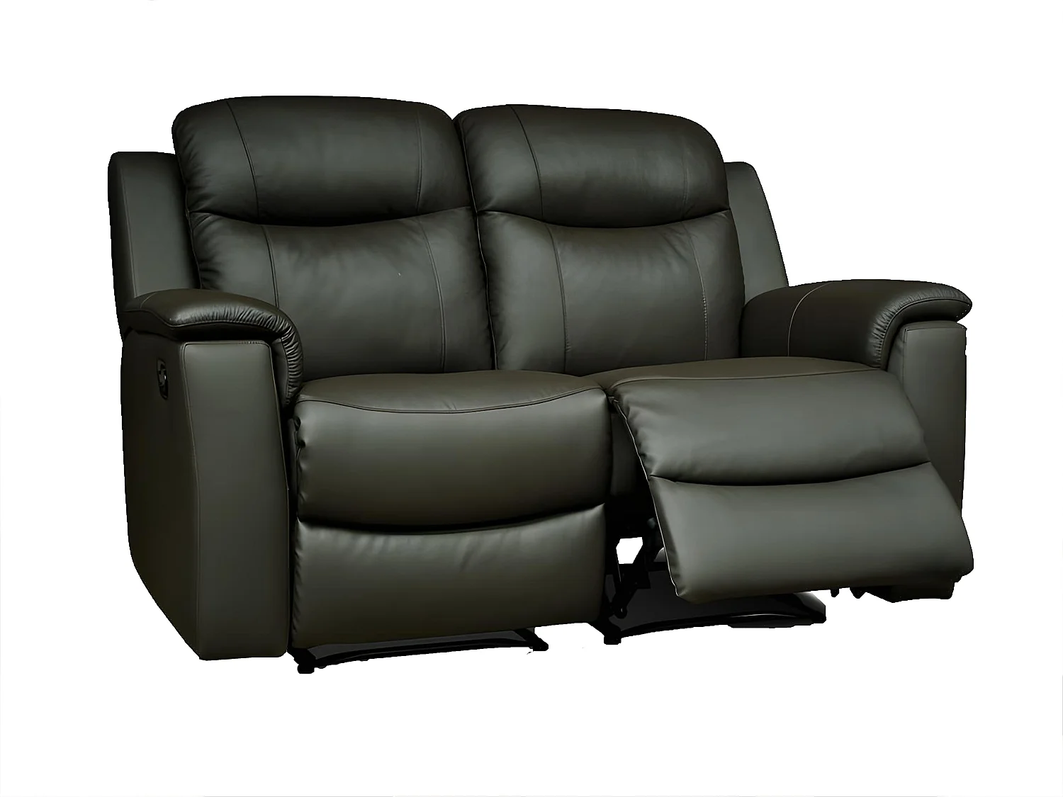 Relaxsofa Leder 2-Sitzer - Schwarz - EVASION