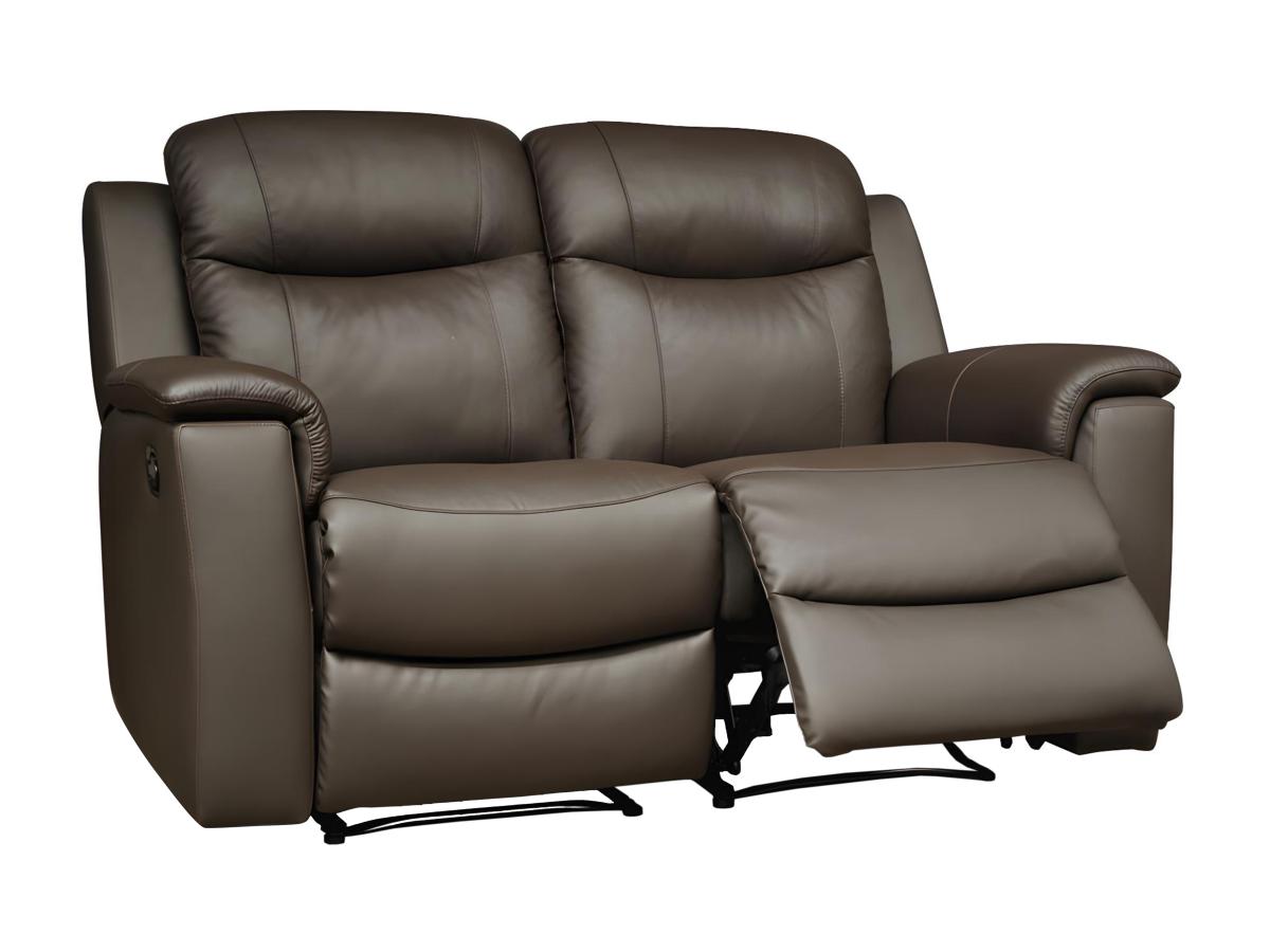 Relaxsofa Leder 2-Sitzer - Braun - EVASION günstig online kaufen